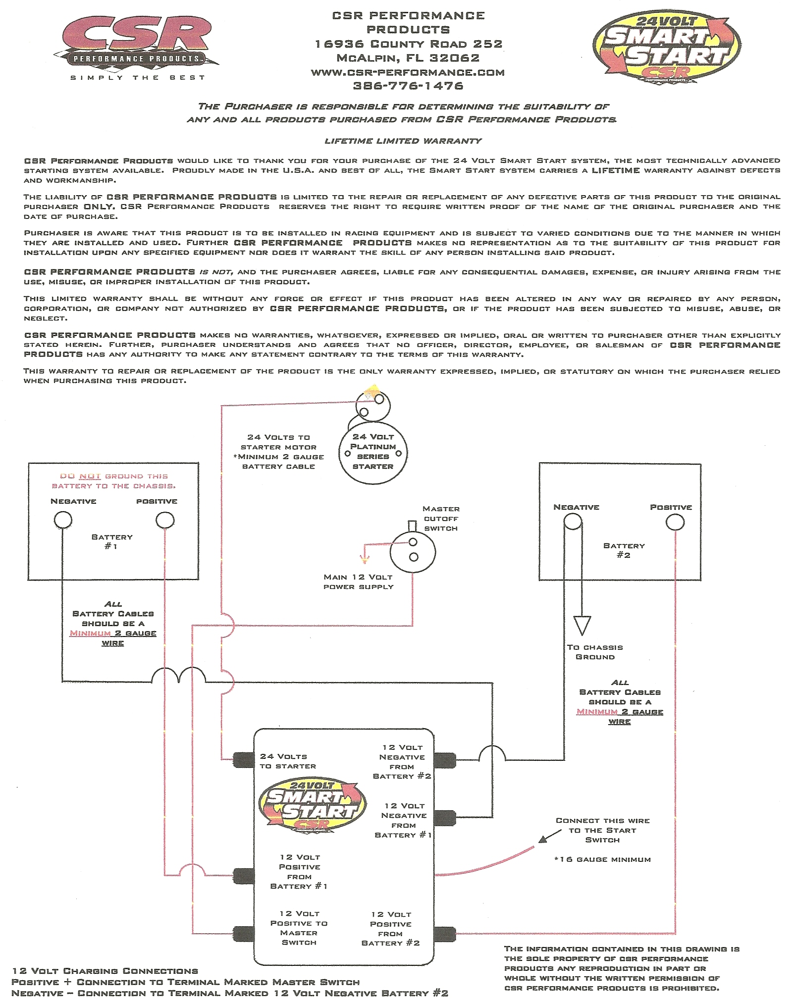 24 Volt Smart Start System wiring diagram