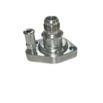 CSR 9110S-AN12C Ford SB Straight Threaded Thermostat Housing with AN12 Fitting with Bypass Fitting