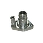 CSR 9110S-AN16C Ford SB Straight Threaded Thermostat Housing with AN16 Fitting with Bypass Fitting